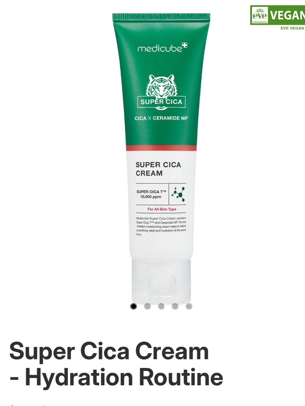 medicube Super Cica Cream – Green Hydrating Moisturizer for Women
